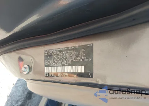 2005 Toyota Sequoia Sr5 из США, поврежденный, VIN 5TDZT34A25S263002